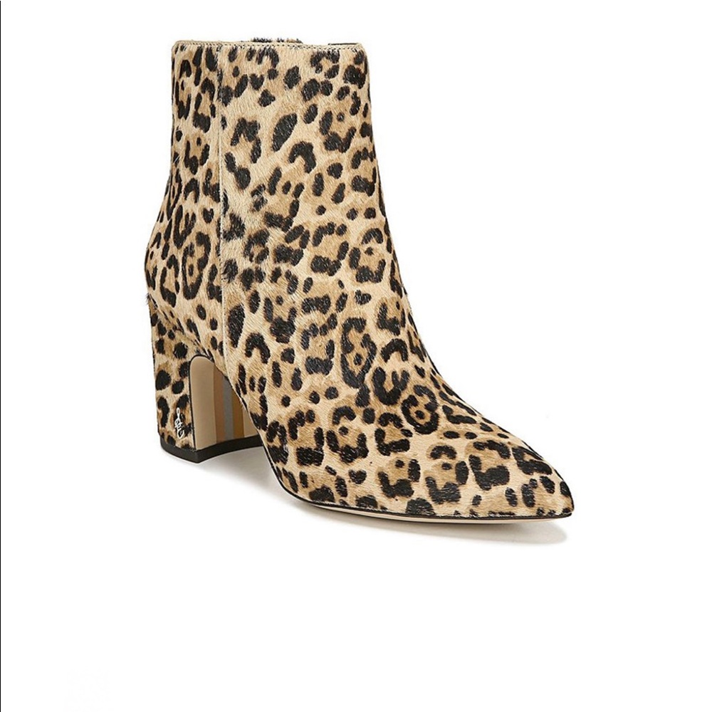 Sam Edelman Hilty Leopard Block Heel Ankle Bootie